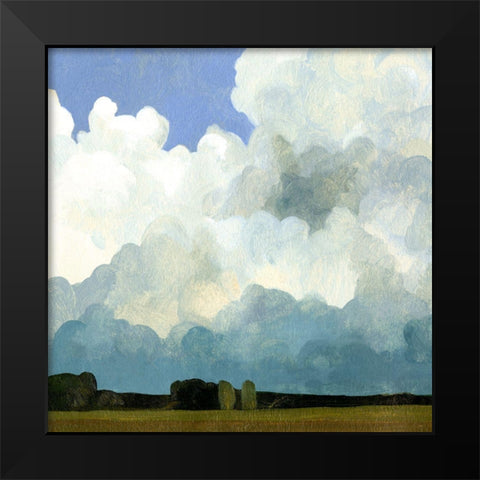Blue Cumulus I Black Modern Wood Framed Art Print by Caroline, Emma