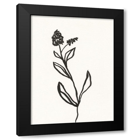 Ink Botanical Sketch VI Black Modern Wood Framed Art Print by Holland, J.