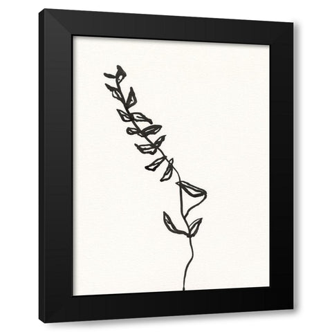 Ink Botanical Sketch IX Black Modern Wood Framed Art Print by Holland, J.