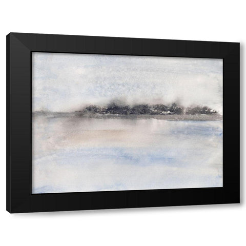 Coastal Impression II Black Modern Wood Framed Art Print with Double Matting by Holland, J.
