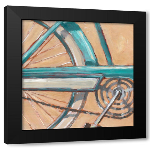 Retro Cycle IV Black Modern Wood Framed Art Print with Double Matting by Harper, Ethan