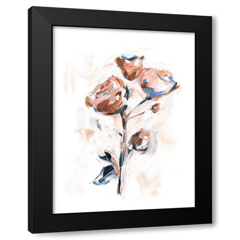 Abstract Rose Bouquet I Black Modern Wood Framed Art Print with Double Matting by Harper, Ethan