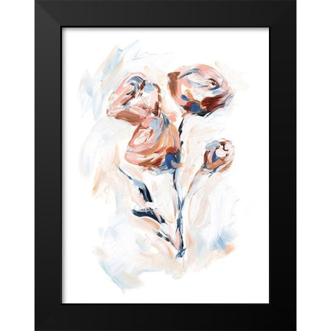 Abstract Rose Bouquet II Black Modern Wood Framed Art Print by Harper, Ethan