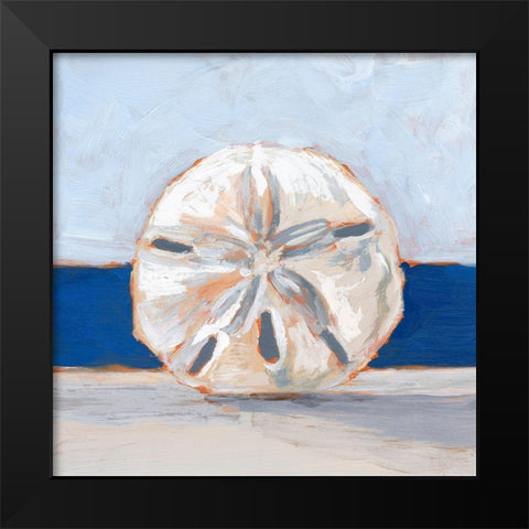 Sand Dollar By the Sea Black Modern Wood Framed Art Print by Harper, Ethan