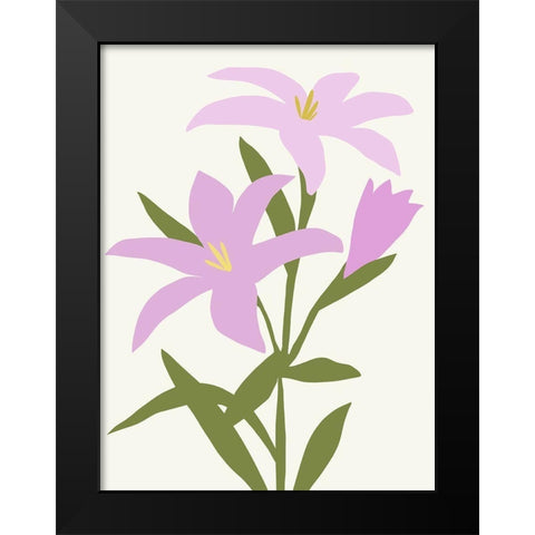 Graphic Botanic I Black Modern Wood Framed Art Print by Barnes, Victoria