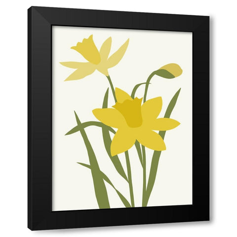 Graphic Botanic II Black Modern Wood Framed Art Print with Double Matting by Barnes, Victoria