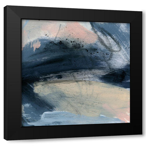 Pink Mist Abstract III Black Modern Wood Framed Art Print with Double Matting by Parker, Jennifer Paxton