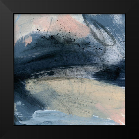 Pink Mist Abstract III Black Modern Wood Framed Art Print by Parker, Jennifer Paxton