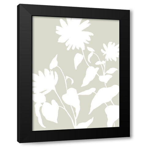 Botanical Silhouette I Black Modern Wood Framed Art Print with Double Matting by Barnes, Victoria