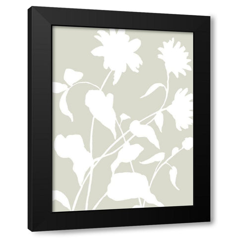 Botanical Silhouette II Black Modern Wood Framed Art Print with Double Matting by Barnes, Victoria