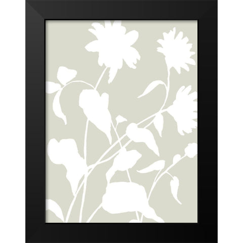 Botanical Silhouette II Black Modern Wood Framed Art Print by Barnes, Victoria