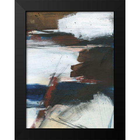 Raw Sienna Horizon I Black Modern Wood Framed Art Print by Vess, June Erica