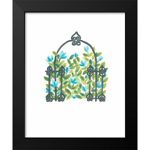 Wrought Iron Garden II Black Modern Wood Framed Art Print by Vess, June Erica