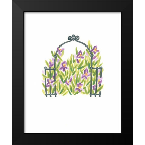 Wrought Iron Garden III Black Modern Wood Framed Art Print by Vess, June Erica