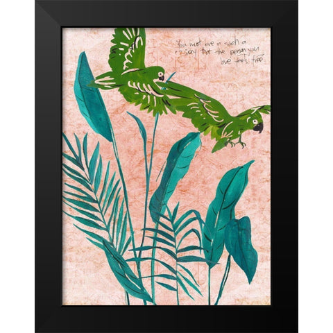 The Tropical Song I Black Modern Wood Framed Art Print by Wang, Melissa