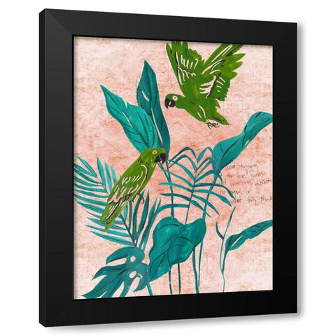 The Tropical Song II Black Modern Wood Framed Art Print with Double Matting by Wang, Melissa