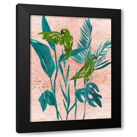 The Tropical Song III Black Modern Wood Framed Art Print with Double Matting by Wang, Melissa