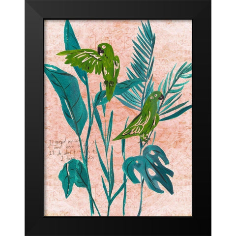 The Tropical Song III Black Modern Wood Framed Art Print by Wang, Melissa