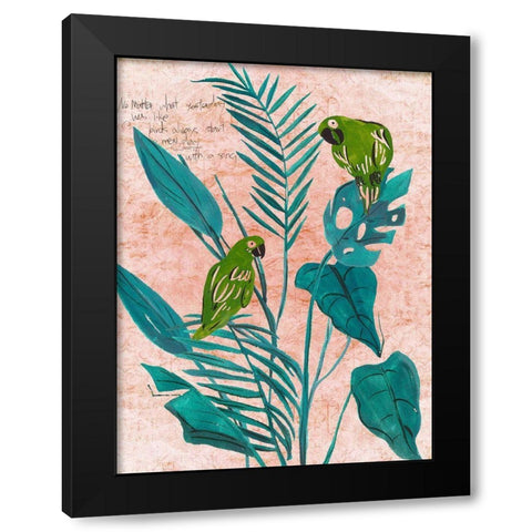 The Tropical Song IV Black Modern Wood Framed Art Print with Double Matting by Wang, Melissa