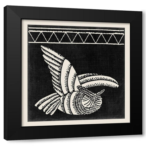 The Owl II Black Modern Wood Framed Art Print by Wang, Melissa
