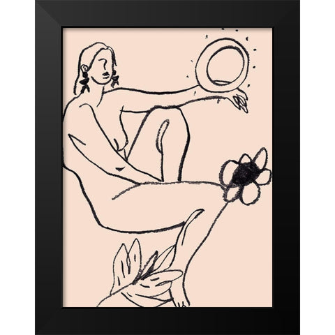 Lunar III Black Modern Wood Framed Art Print by Wang, Melissa