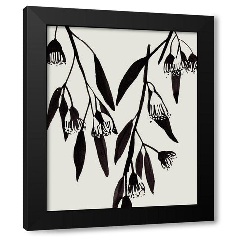 Wind Sway I Black Modern Wood Framed Art Print with Double Matting by Wang, Melissa