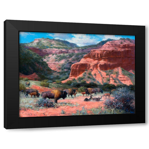 Caprock Canyon Black Modern Wood Framed Art Print by Sorenson, Jack