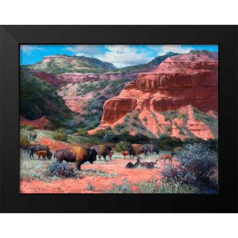 Caprock Canyon Black Modern Wood Framed Art Print by Sorenson, Jack