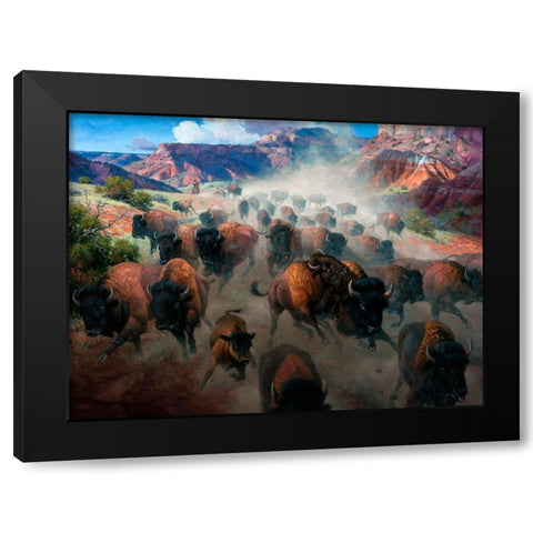 Thunder in the Palo Duro Black Modern Wood Framed Art Print by Sorenson, Jack