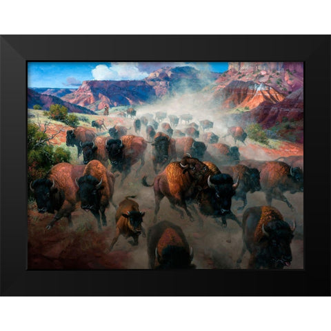Thunder in the Palo Duro Black Modern Wood Framed Art Print by Sorenson, Jack