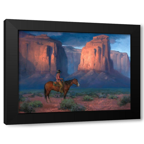 The Spell of Monument Valley Black Modern Wood Framed Art Print by Sorenson, Jack