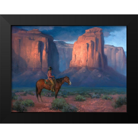 The Spell of Monument Valley Black Modern Wood Framed Art Print by Sorenson, Jack