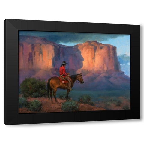 Navajo Shadows Black Modern Wood Framed Art Print with Double Matting by Sorenson, Jack