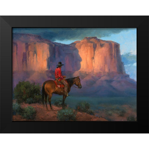 Navajo Shadows Black Modern Wood Framed Art Print by Sorenson, Jack
