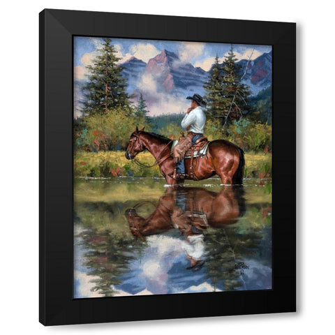 Time to Reflect Black Modern Wood Framed Art Print by Sorenson, Jack
