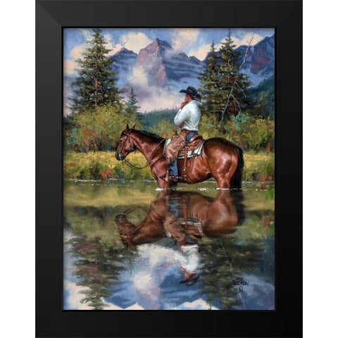Time to Reflect Black Modern Wood Framed Art Print by Sorenson, Jack