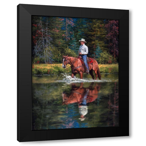 In High Country Black Modern Wood Framed Art Print with Double Matting by Sorenson, Jack
