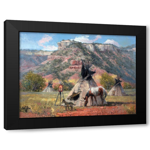 The Floor of the Palo Duro Black Modern Wood Framed Art Print with Double Matting by Sorenson, Jack