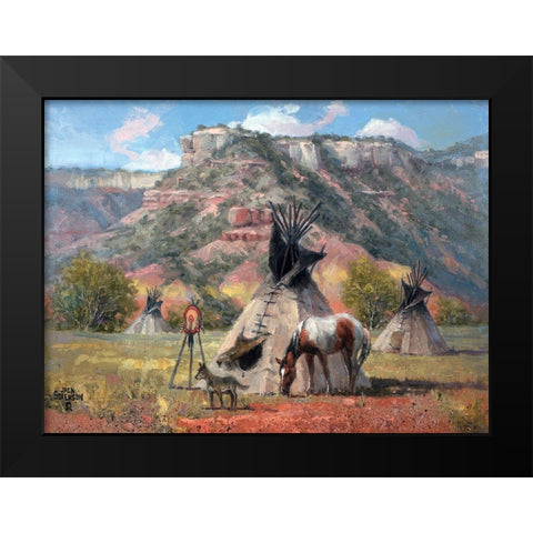 The Floor of the Palo Duro Black Modern Wood Framed Art Print by Sorenson, Jack