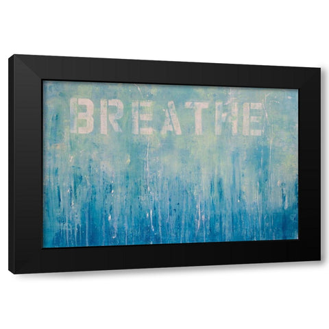 Just Breathe Black Modern Wood Framed Art Print with Double Matting by Ashley, Erin