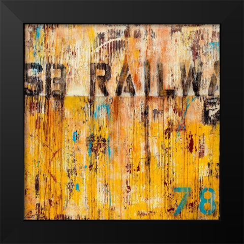Southbound Railway Black Modern Wood Framed Art Print by Ashley, Erin
