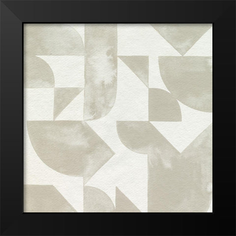 Stacked Monotone II Black Modern Wood Framed Art Print by Popp, Grace