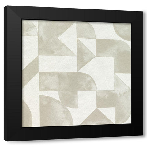 Stacked Monotone IV Black Modern Wood Framed Art Print with Double Matting by Popp, Grace