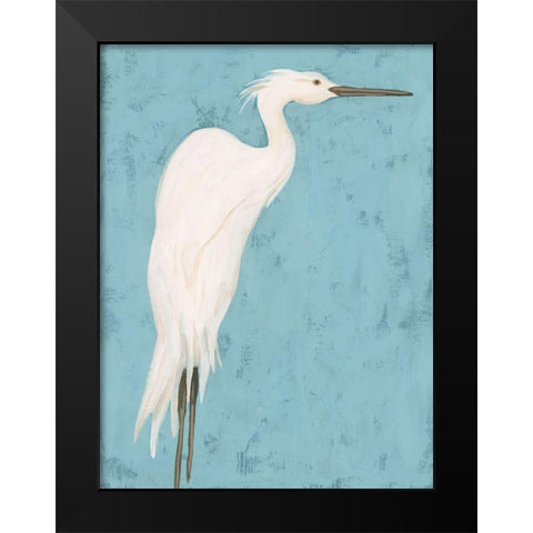 Heron Fresco I Black Modern Wood Framed Art Print by Vess, June Erica