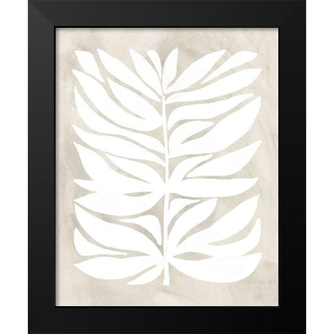 Palm Fossil Silhouette II Black Modern Wood Framed Art Print by Vess, June Erica