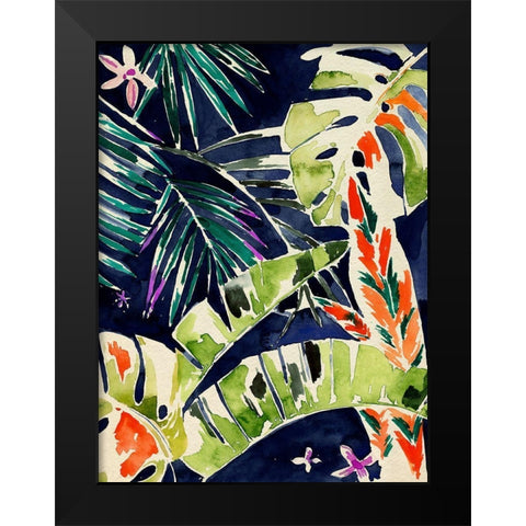 Brushy Jungle I Black Modern Wood Framed Art Print by Parker, Jennifer Paxton