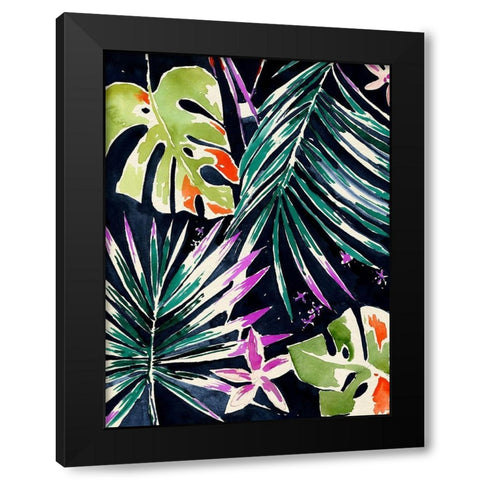Brushy Jungle II Black Modern Wood Framed Art Print by Parker, Jennifer Paxton