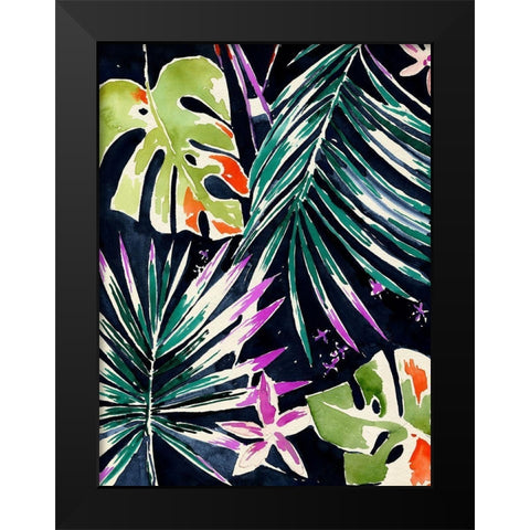 Brushy Jungle II Black Modern Wood Framed Art Print by Parker, Jennifer Paxton