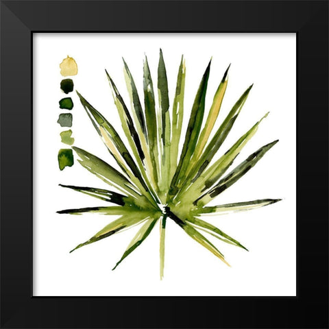 Watercolor Palmetto Palms I Black Modern Wood Framed Art Print by Parker, Jennifer Paxton