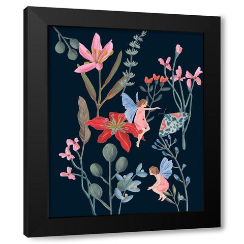 A Fairy Tale I Black Modern Wood Framed Art Print with Double Matting by Wang, Melissa
